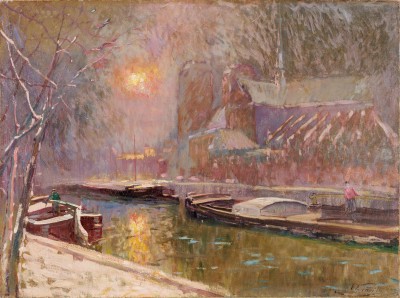 Notre Dame de Paris sous la neige